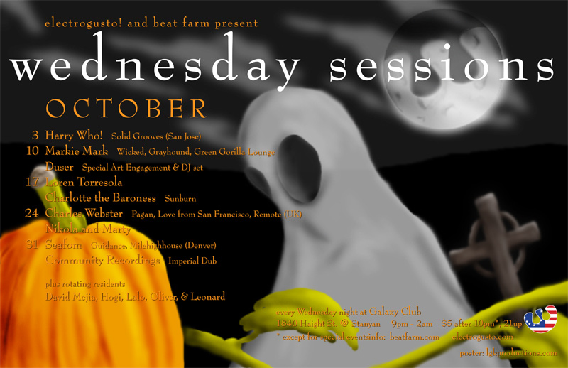 Club Flyer Design (Wednesday Sessions - Halloween 2001)